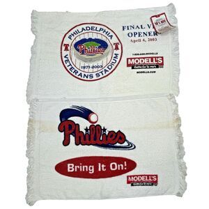 Philadelphia Phillies FINAL VET OPENER Rally Towel April 4th, 2003 Bring It On